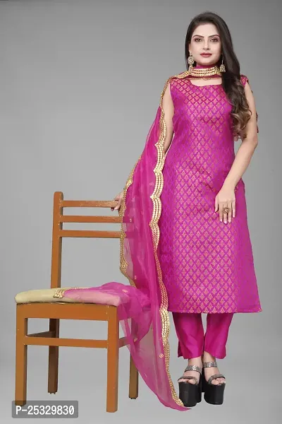 Fancy Jacquard Kurta Set For Women-thumb0