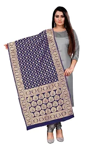 Designer Silk Unstitched Dress Material Top With Bottom Wear And Dupatta Set for Women-thumb3