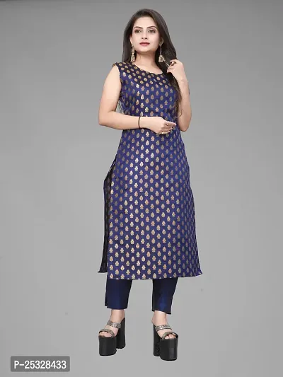 Fancy Jacquard Kurta Set For Women-thumb2