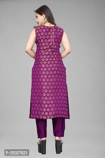 Fancy Jacquard Kurta Set For Women-thumb3