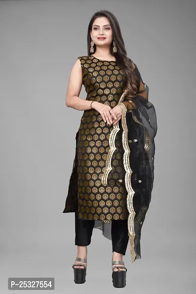 Fancy Jacquard Kurta Set For Women