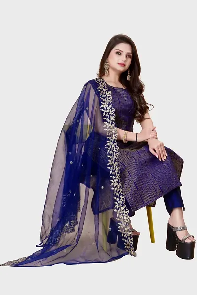 Banarasi Silk Jacquard Unstitched Dress Material