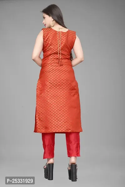 Fancy Jacquard Kurta Set For Women-thumb4