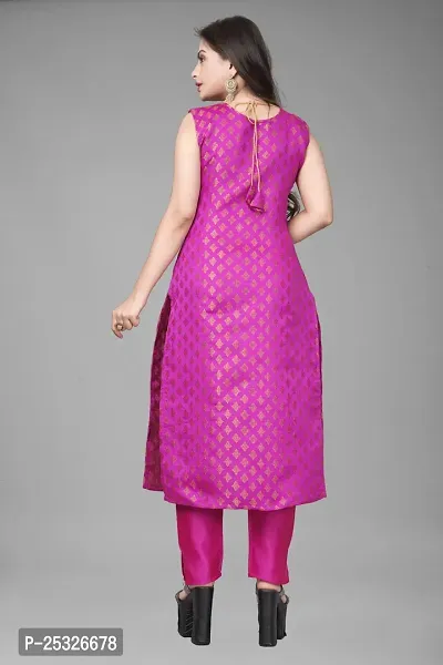 Fancy Jacquard Kurta Set For Women-thumb4