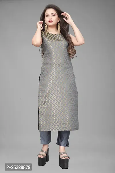 Fancy Jacquard Kurta Set For Women-thumb2