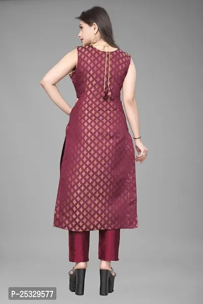 Fancy Jacquard Kurta Set For Women-thumb3