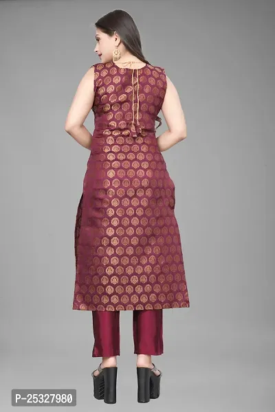 Fancy Jacquard Kurta Set For Women-thumb3