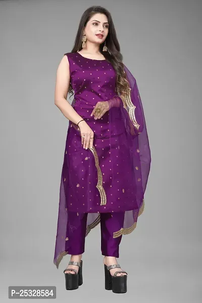 Fancy Jacquard Kurta Set For Women