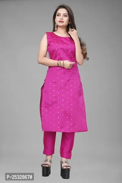 Fancy Jacquard Kurta Set For Women-thumb2