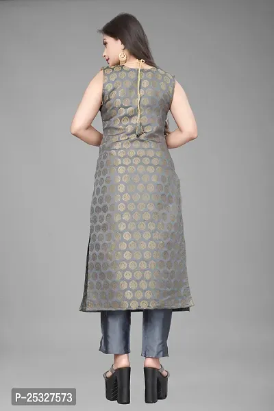 Fancy Jacquard Kurta Set For Women-thumb4