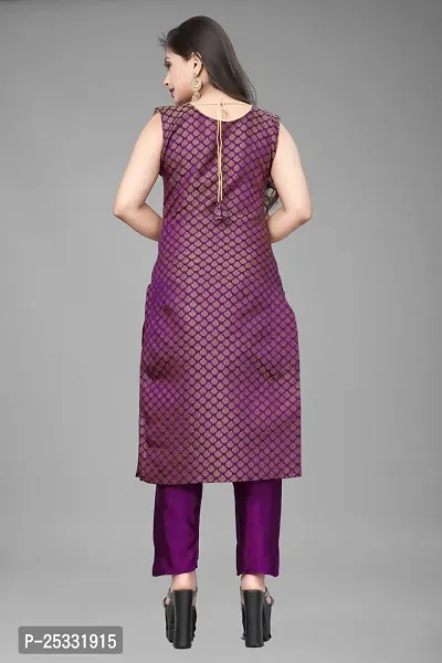 Fancy Jacquard Kurta Set For Women-thumb3