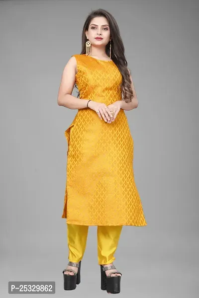 Fancy Jacquard Kurta Set For Women-thumb2