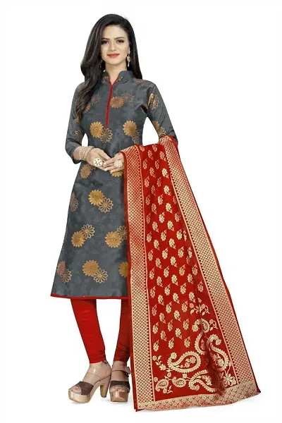 Attractive Design Banarasi Silk Woven Dress Material