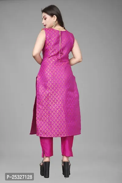 Fancy Jacquard Kurta Set For Women-thumb3