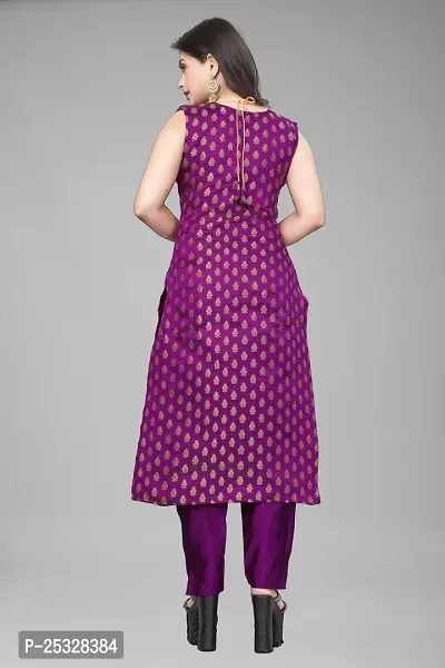 Fancy Jacquard Kurta Set For Women-thumb3