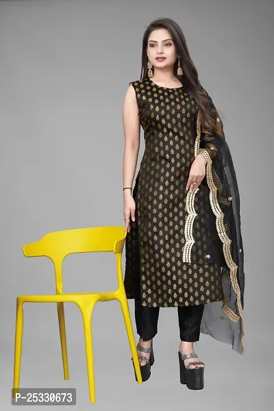 Fancy Jacquard Kurta Set For Women-thumb0