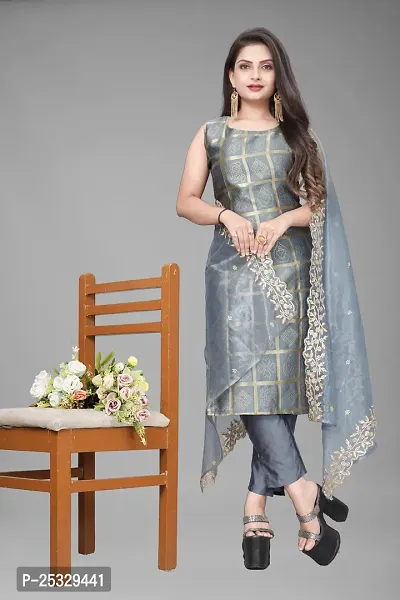 Fancy Jacquard Kurta Set For Women