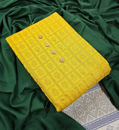 Stylish Banarasi Silk Brocade Dress Material without Dupatta