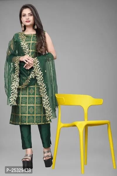 Fancy Jacquard Kurta Set For Women