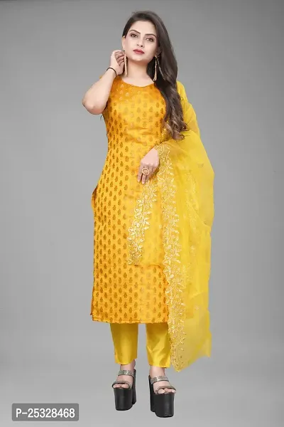 Fancy Jacquard Kurta Set For Women