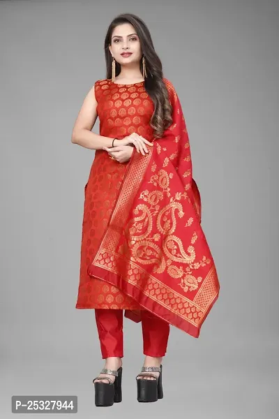 Fancy Jacquard Kurta Set For Women