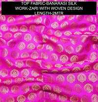 Designer Silk Unstitched Dress Material Top With Bottom Wear And Dupatta Set for Women-thumb1