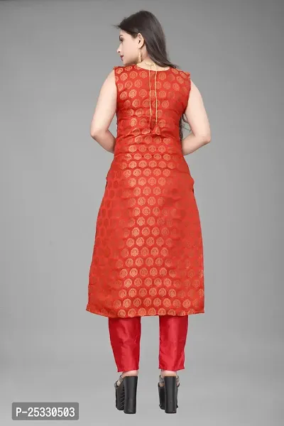 Fancy Jacquard Kurta Set For Women-thumb5