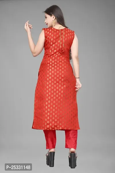 Fancy Jacquard Kurta Set For Women-thumb4