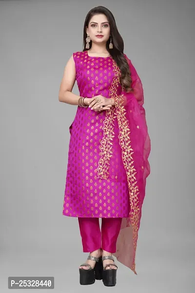 Fancy Jacquard Kurta Set For Women