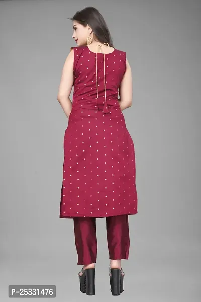 Fancy Jacquard Kurta Set For Women-thumb3