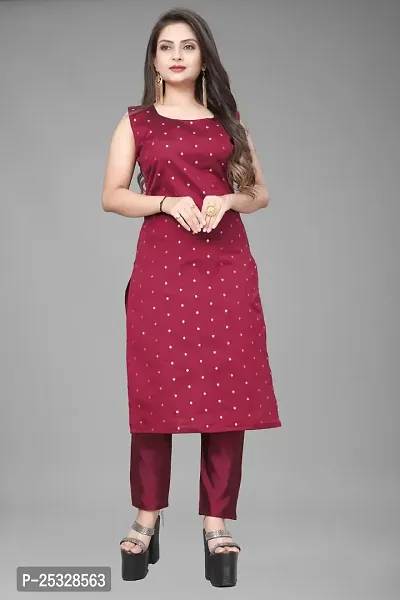 Fancy Jacquard Kurta Set For Women-thumb2