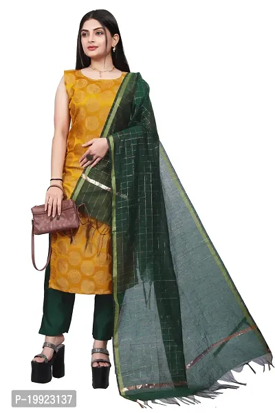 Elegant Yellow Jacquard Art Silk Kurta with Pant And Dupatta Set For Women