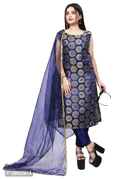 Womens Woven Design Kurta Pant With Dupatta Set