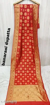 Designer Silk Unstitched Dress Material Top With Bottom Wear And Dupatta Set for Women-thumb3