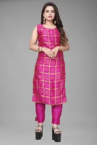 Fancy Jacquard Kurta Set For Women-thumb1