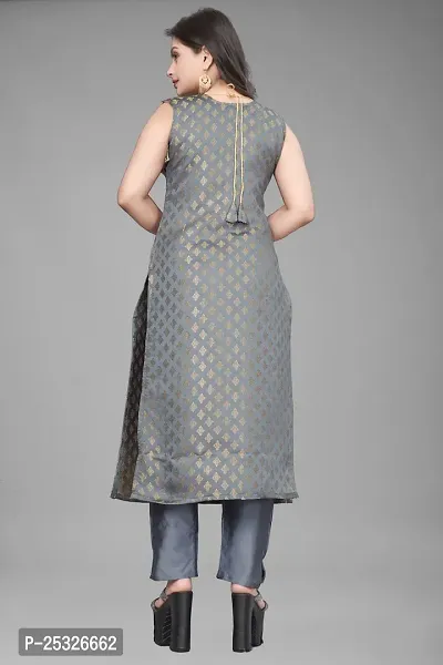 Fancy Jacquard Kurta Set For Women-thumb3