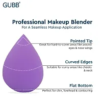 Beauty Blender For Face Makeup | Foundation Blending Beauty Sponge, Flawless for Liquid, Cream, Foundation  Powder | Makeup Sponge (Purple) - Set of 4-thumb3