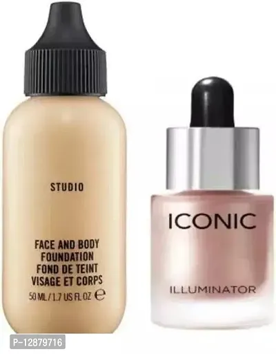 Illuminator Liquid Highlighter With Makeup Foundation 120Ml (Pack Of 2 Items)