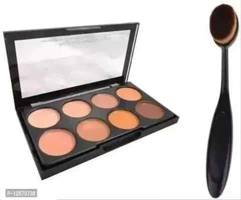 8 Shades Contour, Concealer And Highlighter 3In1 With Contour Brush (2 Items In The Set)