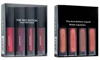 Liquid Matte Minis Lipstick Nude Edition and Red Edition, 12-ml - (Pack of 8)-thumb1