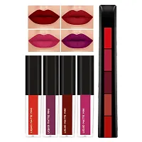 GIRL CRUSH BEAUTY Fantastic 5 Step Lipstick 5 in 1 Lipstick With 4pcs Matte Mini Liquid Lipsticks for Women (Red Edition)-thumb1