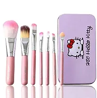 Hello Kitty Make Up Brush Set Pink (7 Pieces) Fine Quality-thumb1