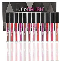 Huda Hudacrush Beauty Matte Finish, Long Lasting, Waterproof Liquid Lipsticks Combo Set For Women - 12Pcs-thumb1