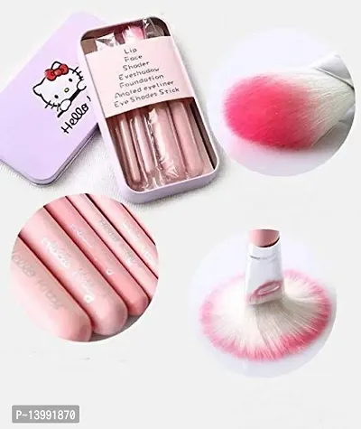 Hello Kitty Makeup Mini Brush Kit set of 7 with 2 pcs of MFIO Insta Beauty Water  Smudge Proof 36 Hour Long Lasting Liquid Eye Liner 2.5 g (The Swiss Eyes)-thumb4