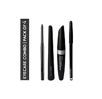 Beauty Professionals Gel Eyeliner, Eyebrow Pencil, Pencil Kajal  Mascara Black Pack of 4-thumb1