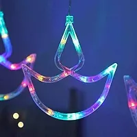 Own Box Multicolor Diya/Diwali Light Curtain, String Lights with 12 Hanging Diyas, 8 Flashing Modes, Decoration Lighting, Hanging Led Diya for Home Decoration-thumb1