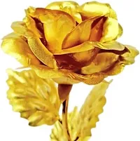 Own Box 24K Plated Artificial Flower with Long Stem for Rose/Propose/Valentine's Day (Red)-thumb1