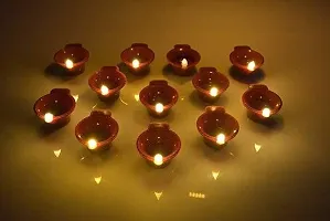 Own Box New  Trending Water Sensored LED Diya, Floating, Flameless, Water Sensored, Water Filled, No Electricity Needed, Artificial Diya with Real Look led Light, Best for Diwali (Brown, Pack of 6)-thumb4