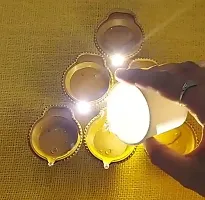 Own Box New  Trending Water Sensored LED Diya, Floating, Flameless, Water Sensored, Water Filled, No Electricity Needed, Artificial Diya with Real Look led Light, Best for Diwali (Brown, Pack of 6)-thumb2