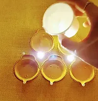 Own Box New  Trending Water Sensored LED Diya, Floating, Flameless, Water Sensored, Water Filled, No Electricity Needed, Artificial Diya with Real Look led Light, Best for Diwali (Brown, Pack of 6)-thumb1